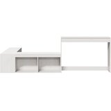  Noćni ormarić sa stolom bijeli 232x112x75 cm masivna borovina | shoptok.hr