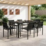  Set vanjskog namještaja 7 pcs Crna i antracit 160 x 80 x 73 cm | Shoptok.si
