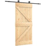  Klizna vrata 95 x 210 cm Čvrsta borovina (neobrađena) | shoptok.hr