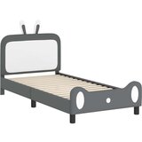  Otroški posteljni okvir z vznožjem Svetlo siva 90 x 190 cm PU, (5000104563) | Shoptok.si