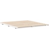 vidaXL Posteljni okvir Bela 180 x 210 cm Trdna borovina | Shoptok.si
