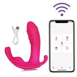 Adam i Eva Nosivi leptir vibrator sa daljinskim (nevidljivi) crvena Cene