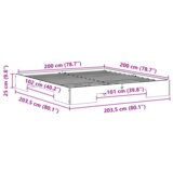  Posteljni okvir Rjava 200 x 200 cm Trdna borovina, (5000127679) | Shoptok.si
