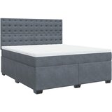  Krevet s oprugama i madracem tamnosivi 180x200 cm baršunasti | shoptok.hr