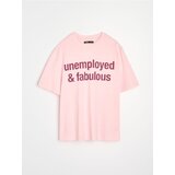 Sinsay Pamučna majica s natpisom | shoptok.hr