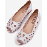 Boto Perforated Ballerinas With Open Toes Silver Calgis | shoptok.hr