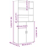  Visoka komoda bijela 80 x 42,5 x 185 cm od konstruiranog drva | shoptok.hr