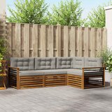  Set vanjskih sofa 4 kom. Prirodna i svijetlo siva | shoptok.hr