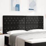  LED vzglavje z LED lučmi Diamantni Črna 100 cm Žamet, (5000044039) | Shoptok.si
