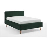 Meise Möbel Temno zelena oblazinjena postelja brez letvenega dna 120x200 cm Mattis – | Shoptok.si