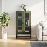 vidaXL Highboard Olive Green 68x39x123 cm Jeklo | Shoptok.si
