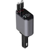  SUPER BRZI AUTO PUNJAČ PT-16 60W SA DISPLEJOM TYPE-C LIGHTNING KABL NA IZVLAČENJE 800mm | Eponuda.ba