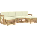  Set vanjskih sofa 6 pcs Bijela i krem 249 x 122,5 x 73 cm | shoptok.hr