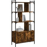  Regal za knjige s vratima boja hrasta 76,5x30x154,5 cm drveni | Shoptok.si