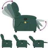  Masažni naslonjač tamnozeleni baršunasti | shoptok.hr