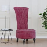 vidaXL Stolica s visokim naslonom boja vina baršunasta s gumbima | shoptok.hr