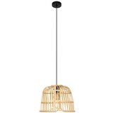 Eglo Glyneath viseća lampa E27, Ø37,5 cm, crna/pleteno drvo prirodne boje, 43873 | shoptok.hr