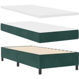  LED Box Spring Krevet Tamnozelena 100 x 200 cm Baršun | shoptok.hr