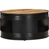 Furnova Klubska mizica črna 68x68x36 cm trden robusten mangov les, (21915003) | Shoptok.si