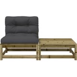  Vrtna sofa bez naslona za ruke s jastucima i tabureom | shoptok.hr