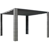 vidaXL Paviljon s streho poli ratan 300x300x200 cm siv in antraciten Cene