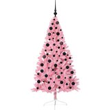 vidaXL Umjetna preddekorirana božićna jelka Roza 180 cm PVC | Shoptok.si