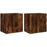  The Living Store Stenske TV omarice 2 kosa dimljeni hrast 40,5x30x40 cm inž. les - TV Stenska Omarica, (21499135) | Shoptok.si