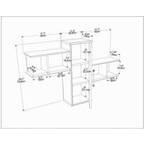 Hanah home zidna polica olida walnut white | ePonuda.com