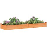  Povišena vrtna gredica s oblogom smeđa 240x60x25 cm od jelovine | Eponuda.com