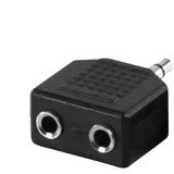 Audio adapter 3.5mm/2x3.5mm m/2xf, Crni