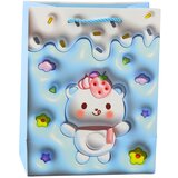  Teddy Bear Paper Gift Bag Pastel Colors 23 x 18 x 10.5 cm | shoptok.hr