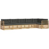  Set vanjskih sofa 6 pcs Bijela i antracit 404 x 166,5 x 73 cm | shoptok.hr
