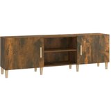 Maison Chic TV omarica - TV stojalo - Televizijska omarica dimljeni hrast 150x30x50 cm konstruiran les, (21701263) | Shoptok.si