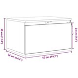  Noćni ormarić s LED-om zidna montaža umjetni hrast 50x36x30 cm | shoptok.hr