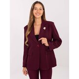RUE PARIS Blazer-IT-MA-FL8391.87-burgundy | Shoptok.si