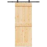  Klizna vrata NARVIK Prirodna i crna 80 x 210 cm (152,5 cm) | shoptok.hr