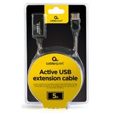Gembird UAE-01-5M USB 2.0 active extension cable, black color, bulk package, 5m kabal | ePonuda.com