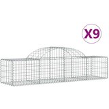 Lučne gabionske košare 9 kom 200x50x40/60 cm pocinčano željezo | shoptok.hr