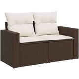  9-dijelni set vrtnih sofa s jastucima poliratan smeđi | shoptok.hr