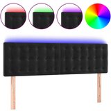 Maison Chic led posteljno vzglavje - vzglavna omarica - nočna omarica črno 144x5x78/88 cm blago, (21708133) Cene