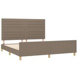  Za krevet s uzglavljem smeđesivi 180 x 200 cm od tkanine | shoptok.hr
