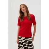 Moodo Women's ribbed T-shirt - red Cijene