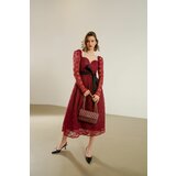 Mona ženska čipkasta midi-haljina 54237601-2 cene