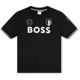 Boss Otroška kratka majica črna barva, J50659