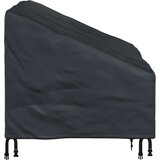 vidaXL Pokrivač za vrtnu klupu Crna 130 x 95 x 40 / 80 cm 420D tkanina | shoptok.hr