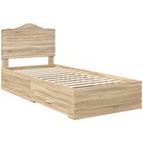 Krevetna konstrukcija s ladicama Sonoma hrast 90 x 190 cm | shoptok.hr
