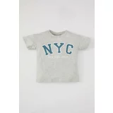 Defacto Baby Boy Crew Neck Printed Short Sleeve T-Shirt