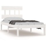  Posteljni okvir bel iz trdnega lesa 100x200 cm, (20643376) | Shoptok.si