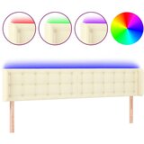  Posteljno vzglavje krem 203x16x78/88 cm umetno usnje, (20738346) | Shoptok.si