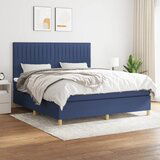  The Living Store Box spring postelja z vzmetnico modra 160x200 cm blago - Box Spring Postelja, (21499414) Cene